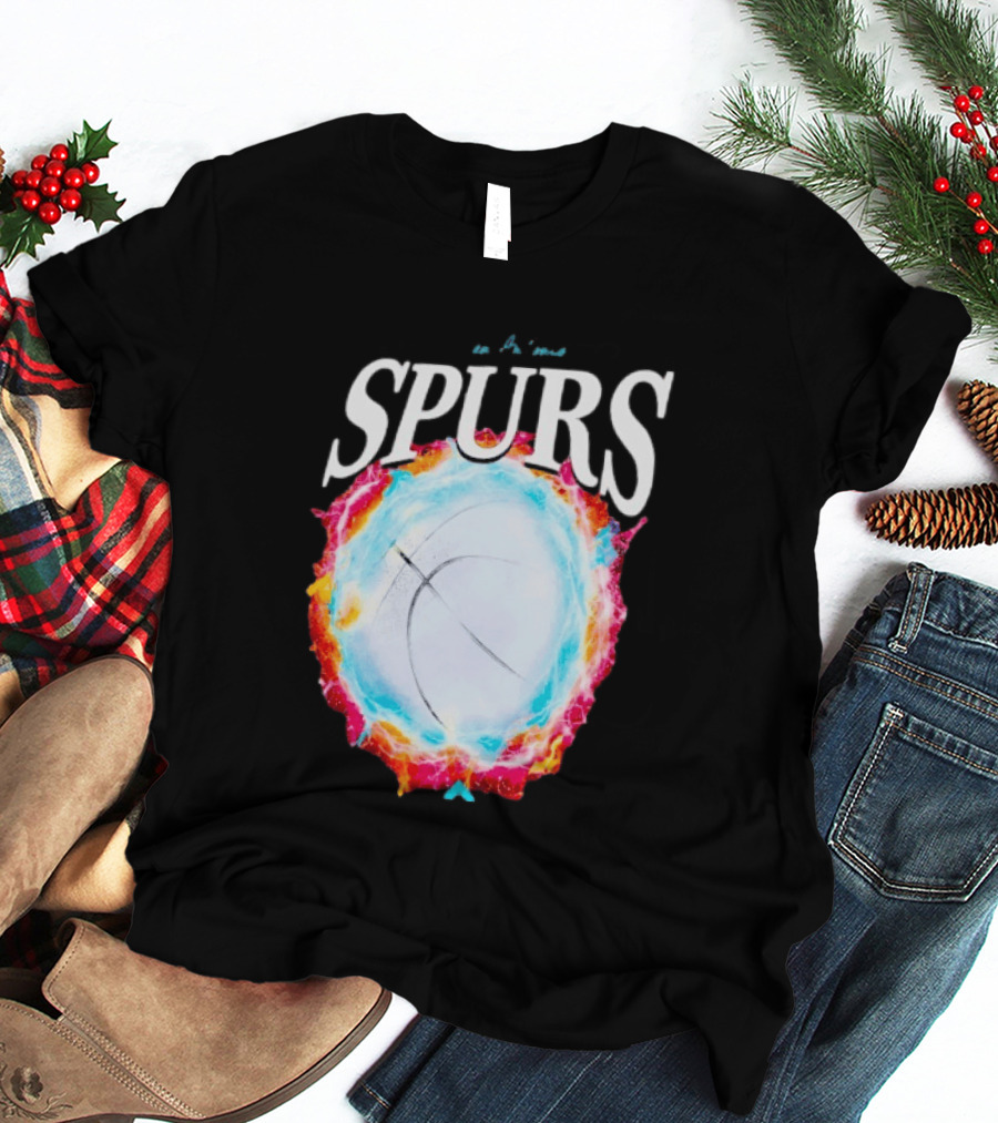 San Antonio Spurs Basketball Cosmic Energy Burst 2026 T-Shirt
