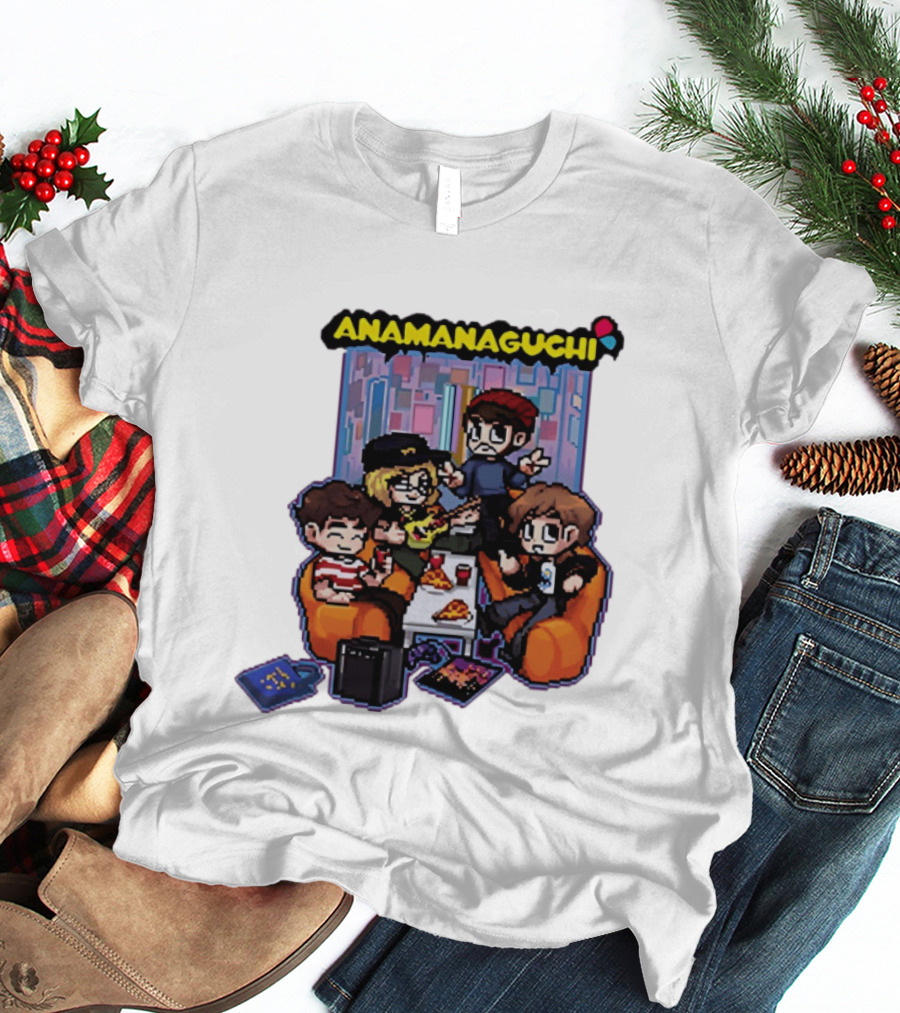 Anamanaguchi Scott Pilgrim Vs The World The Game Retro Pixel Art Scene T-Shirt