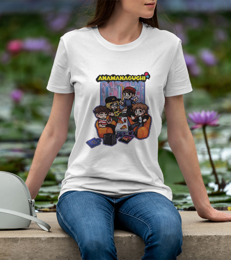Anamanaguchi Scott Pilgrim Vs The World The Game Retro Pixel Art Scene T-Shirt