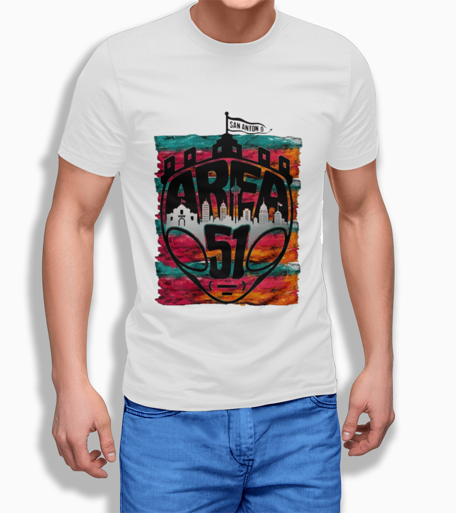 Area 51 San Antonio Spurs NBA Fiesta Skyline 2026 Victor Wembanyama T-Shirt