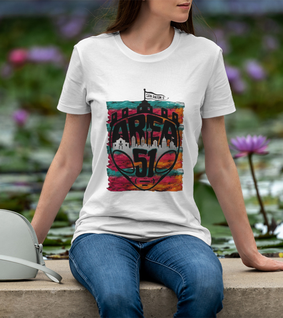 Area 51 San Antonio Spurs NBA Fiesta Skyline 2026 Victor Wembanyama T-Shirt