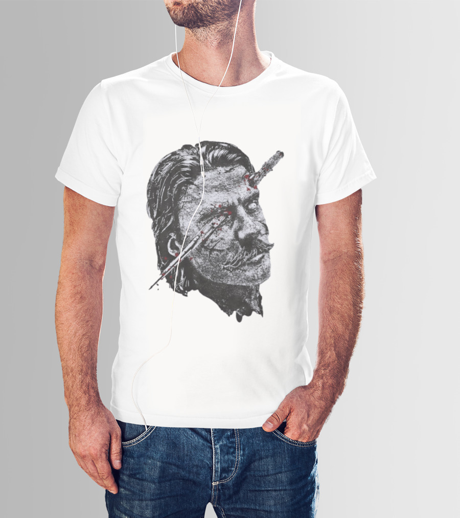 Chud The Builder Black And White Drawing With Eye Injury Dalton Eatherly T-Shirt