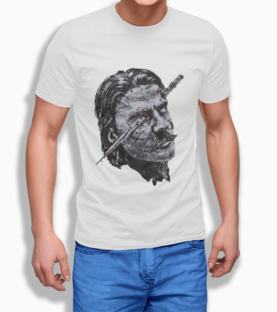 Chud The Builder Black And White Drawing With Eye Injury Dalton Eatherly T-Shirt