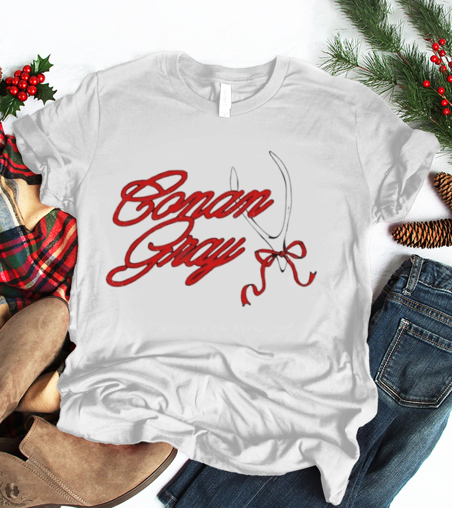 Conan Gray Red Script With Bow T-Shirt