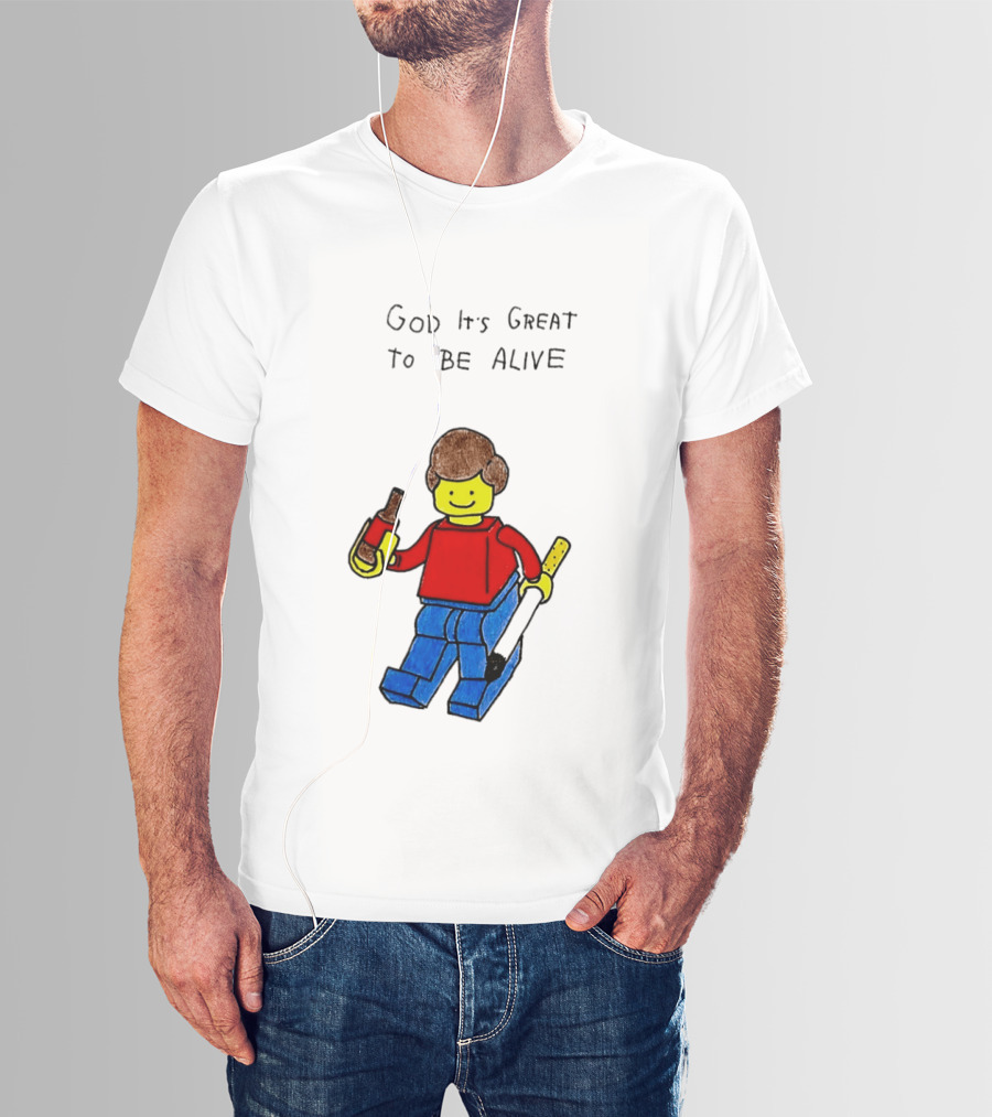 Lego God It's Great To Be Alive Paintbrush And Bottle T-Shirt