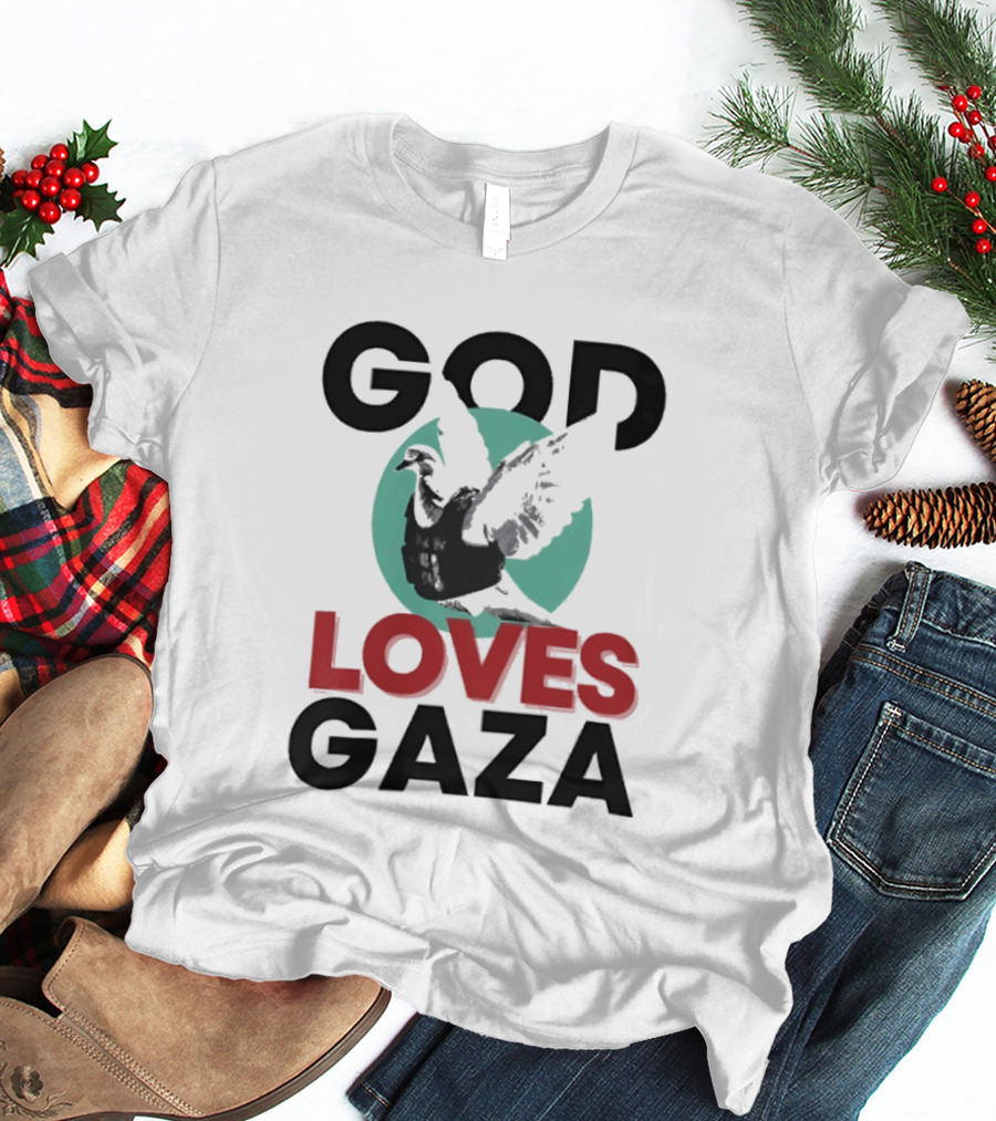 GOD LOVES GAZA Bird T-Shirt