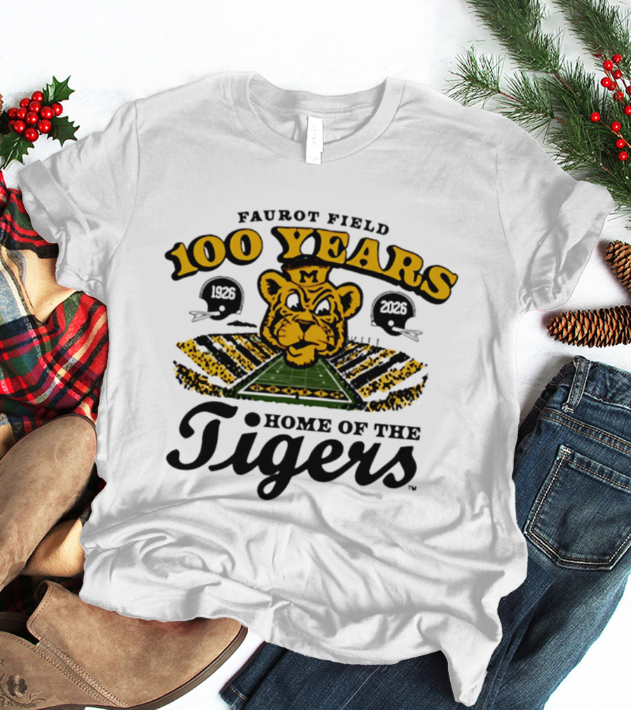 Faurot Field 100 Years Home Of The Tigers 1926 2026 T-Shirt