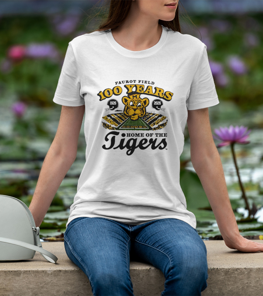Faurot Field 100 Years Home Of The Tigers 1926 2026 T-Shirt