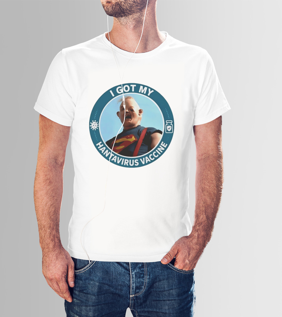 I Got My Hantavirus Vaccine Sloth Superman Parody The Goonies T-Shirt