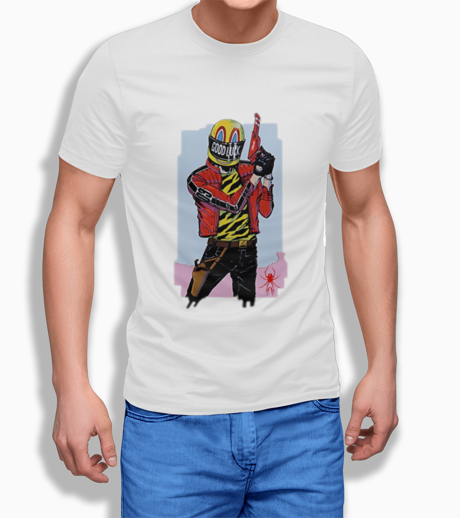 My Chemical Romance Good Luck Killjoys Comic Helmet And Gun Red Spider T-Shirt