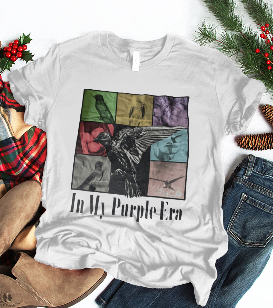 In My Purple Era Swallow Collage T-Shirt