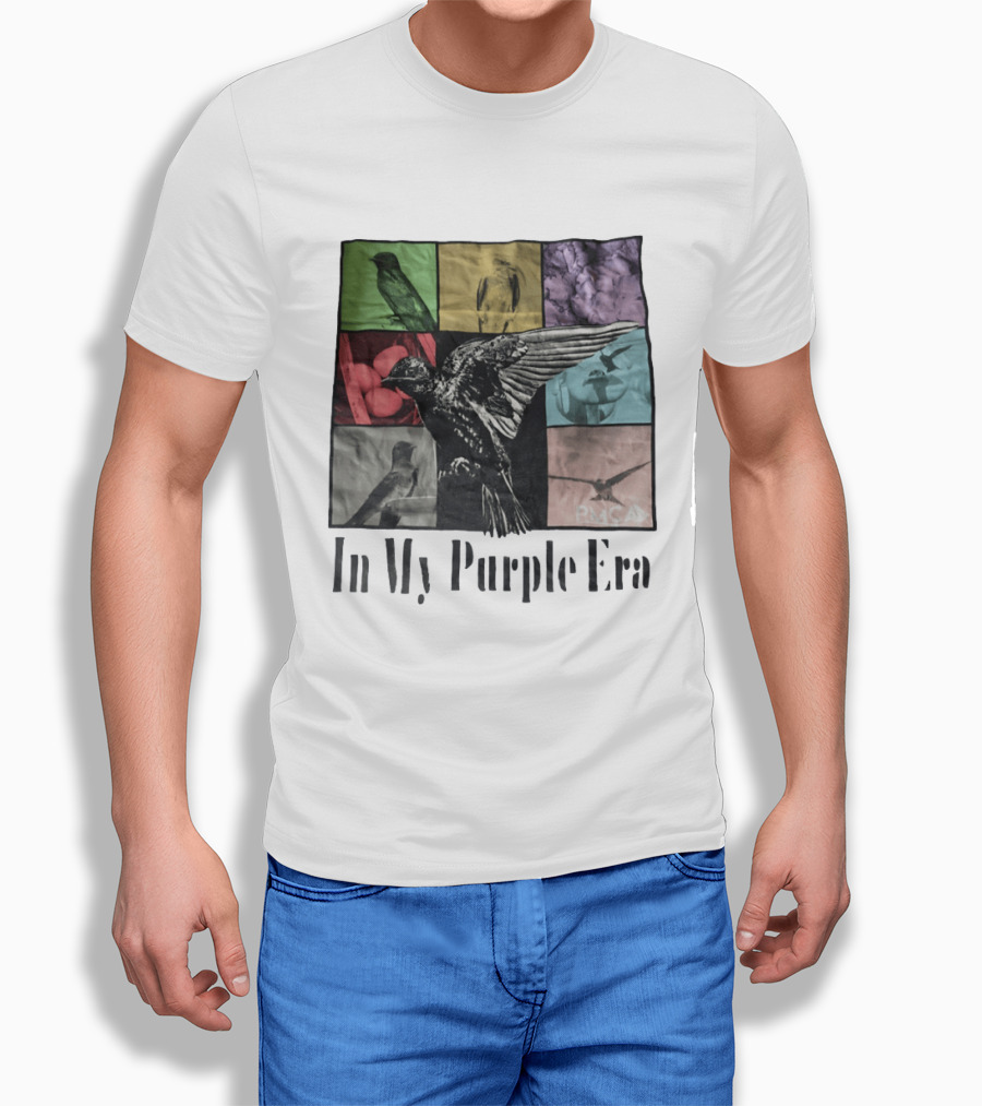 In My Purple Era Swallow Collage T-Shirt