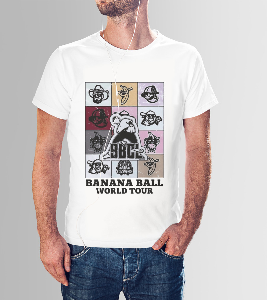 BBCL Clowns Banana Ball World Tour 2026 T-Shirt