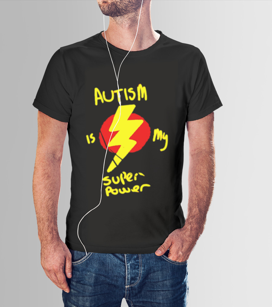 Autism Is My Super Power Lightning Bolt T-Shirt