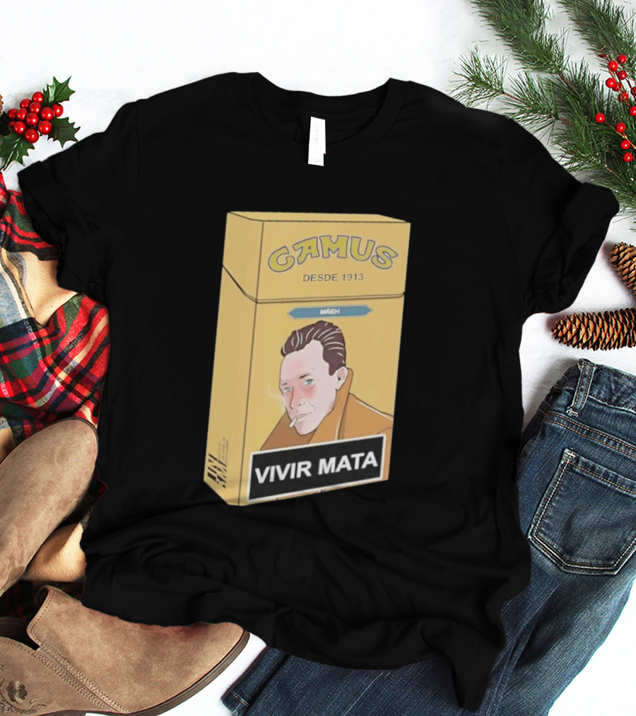 Camus Desde 1913 Vivir Mata Cigarette Box T-Shirt