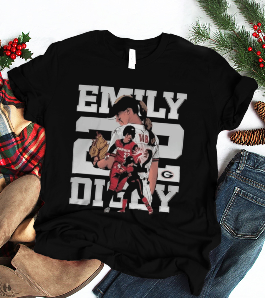 Emily Digby Georgia NCAA Softball Player 22 Collage T-Shirt