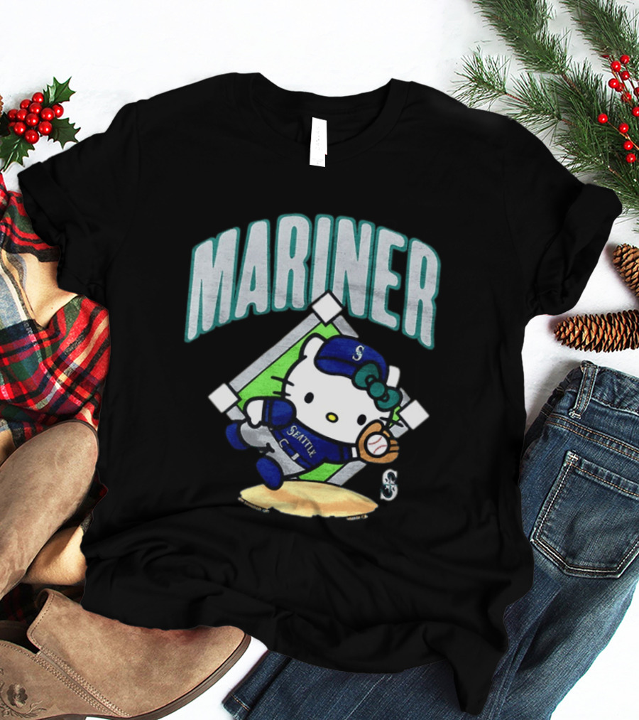 Hello Kitty Seattle Mariners Baseball 2026 MLB Mariner T-Shirt
