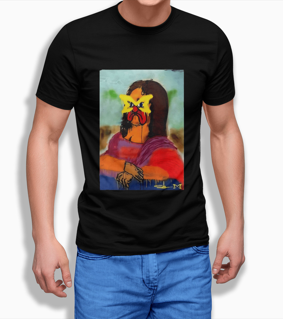 Mertra Slawn Mona Lisa Graffiti Remix T-Shirt