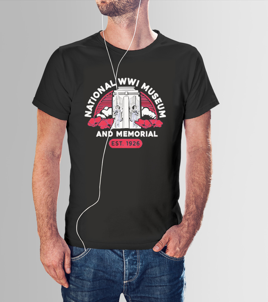 National WW1 Museum And Memorial EST 1926 Poppies Arch T-Shirt