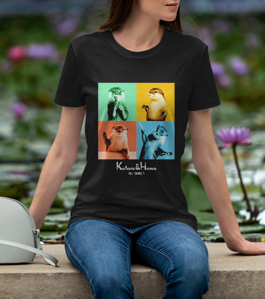 Kotaro And Hana Otters Pop Art Kotsumet T-Shirt