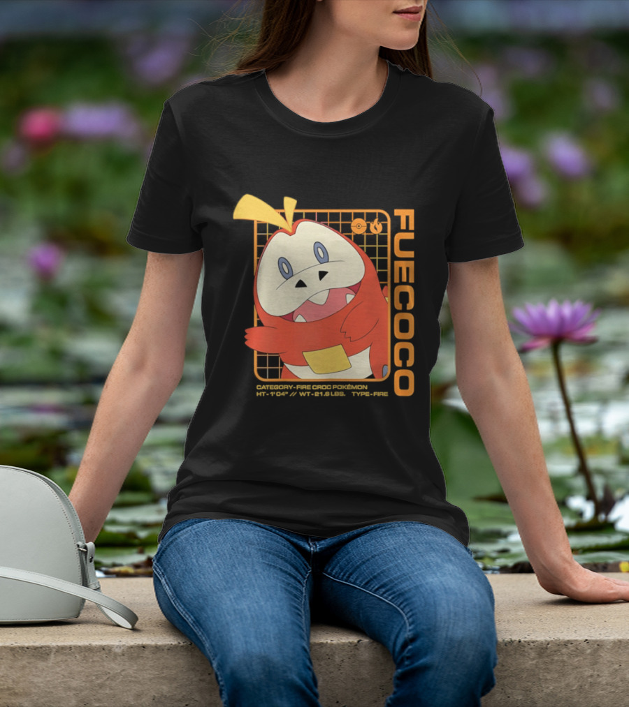 Fuecoco Fire Croc Pokémon Character Art Kanto Region T-Shirt
