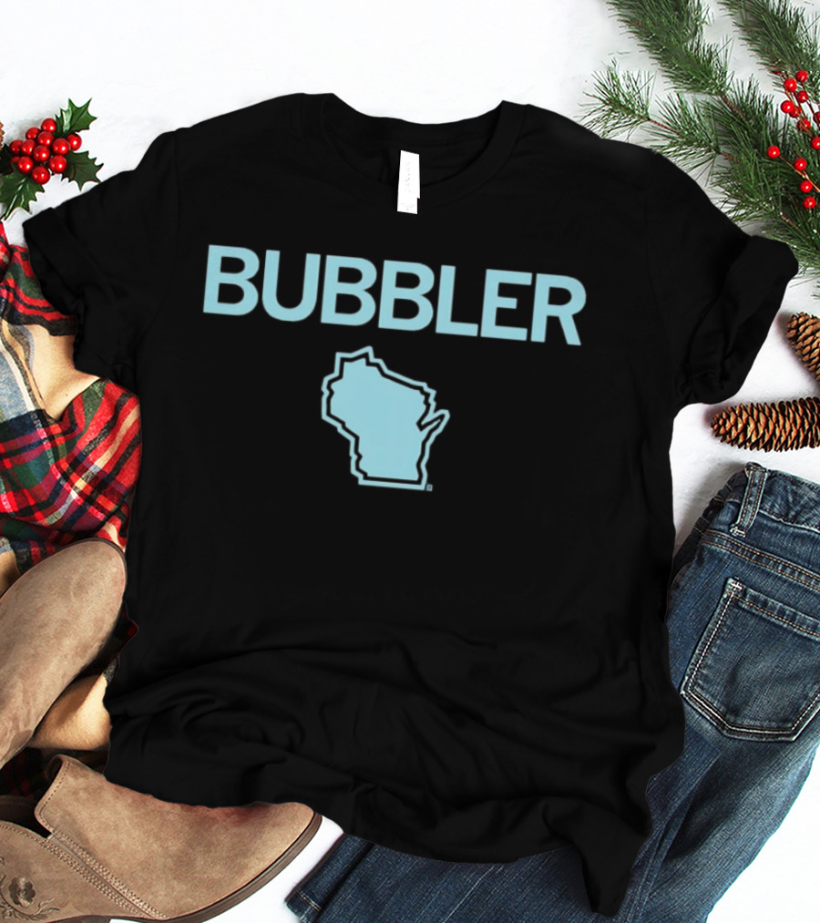 Bubbler Wisconsin Map T-Shirt