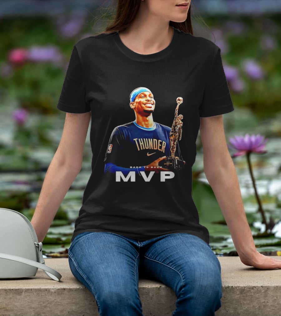 2026 MVP Back 2 Back Shai Gilgeous Alexander OKC Thunder T-Shirt