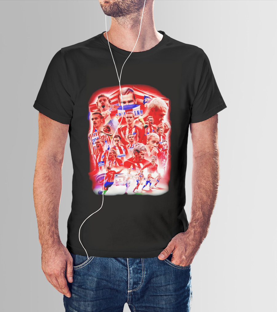 Atlético De Madrid Antoine Griezmann Fan Collage 2026 T-Shirt