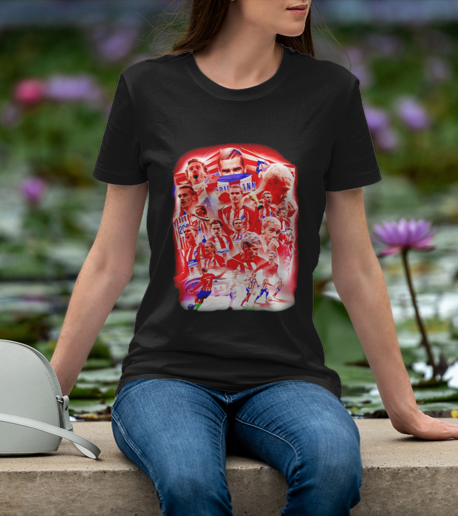 Atlético De Madrid Antoine Griezmann Fan Collage 2026 T-Shirt