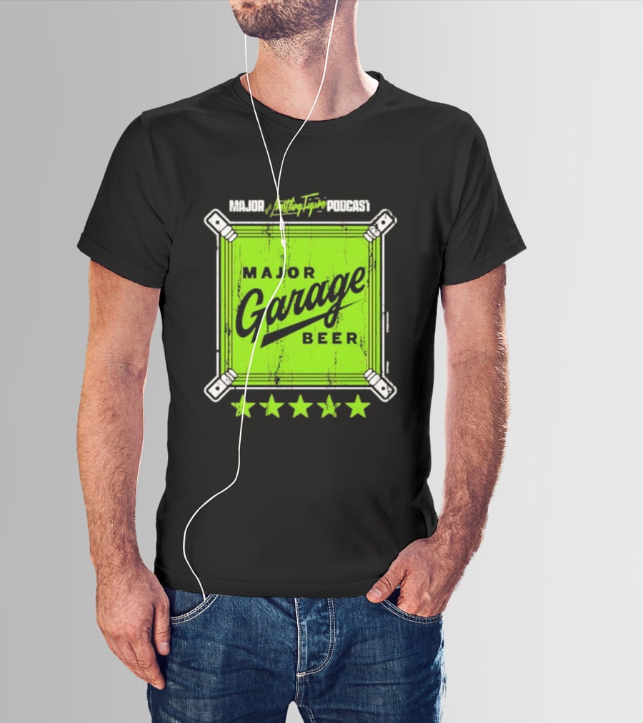 Major Garage Beer Lime 2026 Podcast T-Shirt