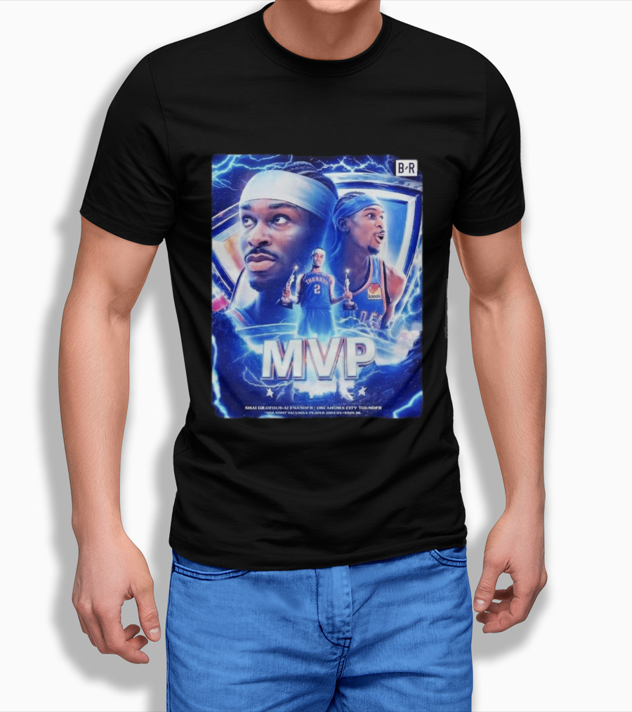 Shai Gilgeous Alexander MVP Thunder 2024 Electrifying Tribute B/R Edition T-Shirt