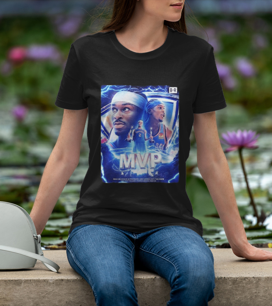 Shai Gilgeous Alexander MVP Thunder 2024 Electrifying Tribute B/R Edition T-Shirt