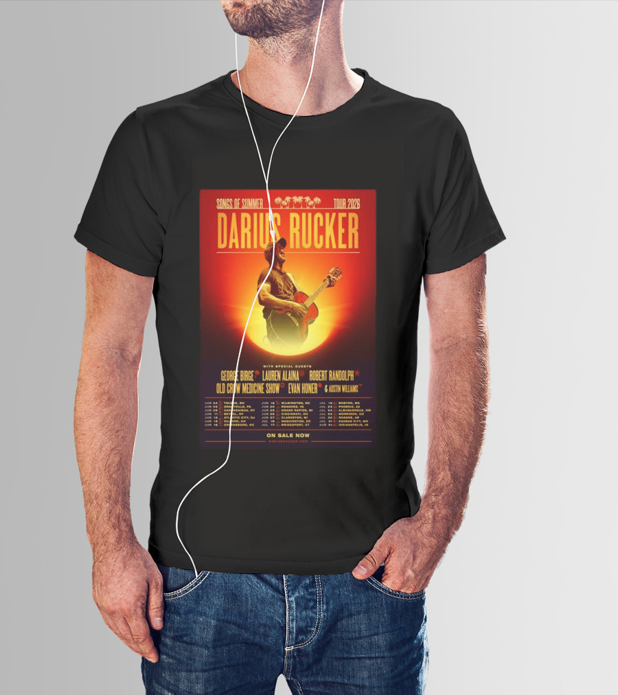 Darius Rucker Songs Of Summer Tour 2026 With Special Guests T-Shirt