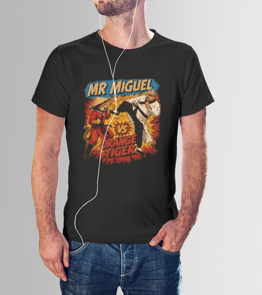 Mr Miguel Vs Orange Tiger Martial Arts Showdown T-Shirt