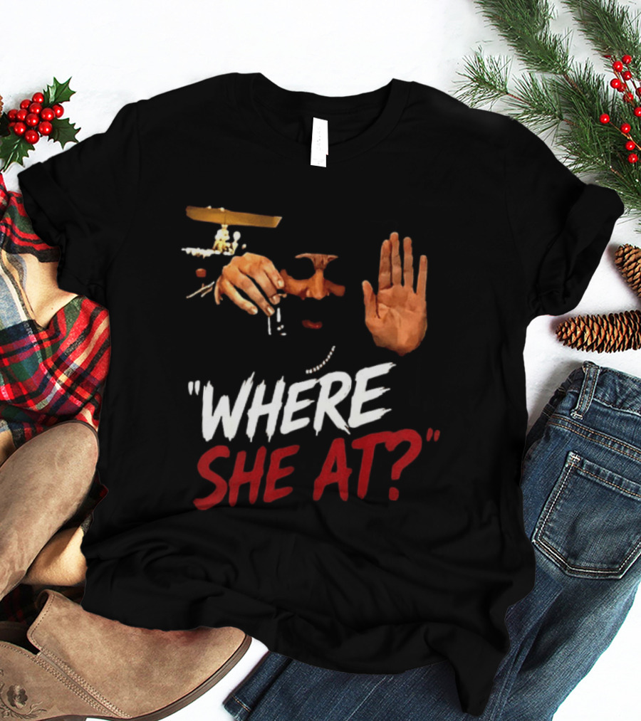 Where She At Drake Burning Bridges Hand Gesture And Chained Necklace T-Shirt