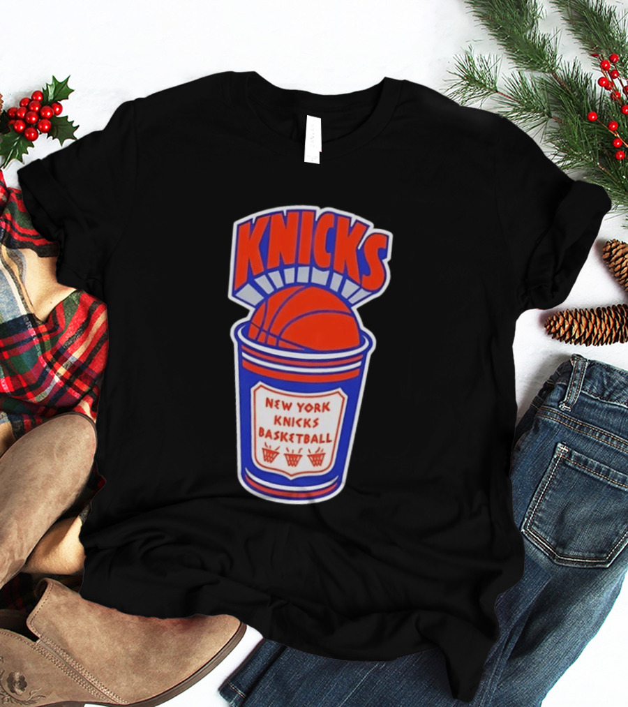 New York Knicks Basketball Orange Cup Knicks T-Shirt