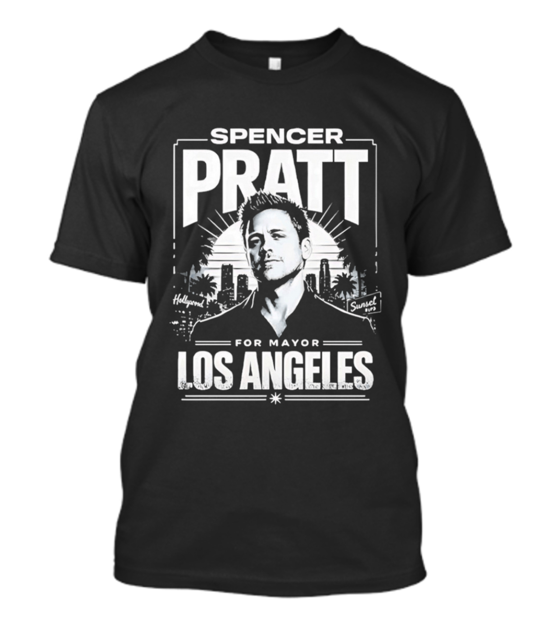 Spencer Pratt For Mayor Los Angeles City Skyline T-Shirt