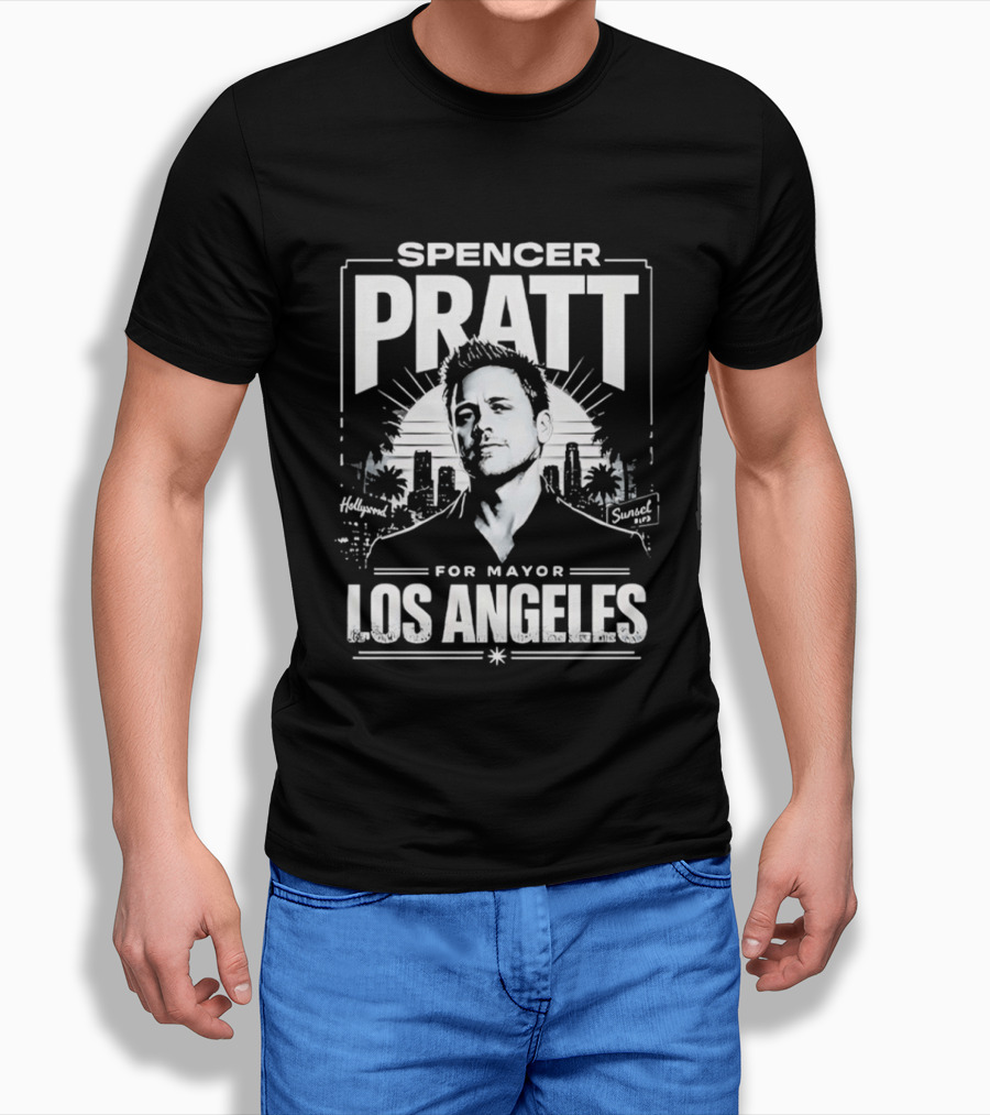 Spencer Pratt For Mayor Los Angeles City Skyline T-Shirt
