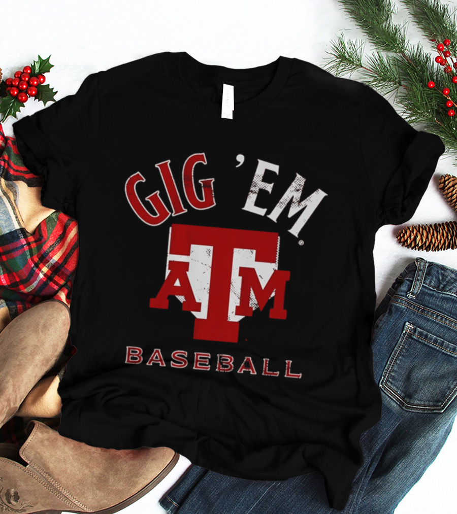 Texas A&M Gig 'Em Baseball Home Plate T-Shirt
