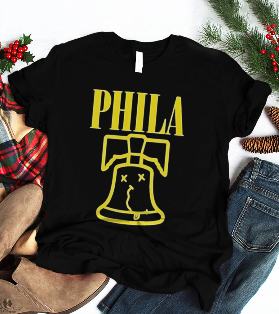 Phila Liberty Bell Icon With Smells Like Philly Spirit T-Shirt