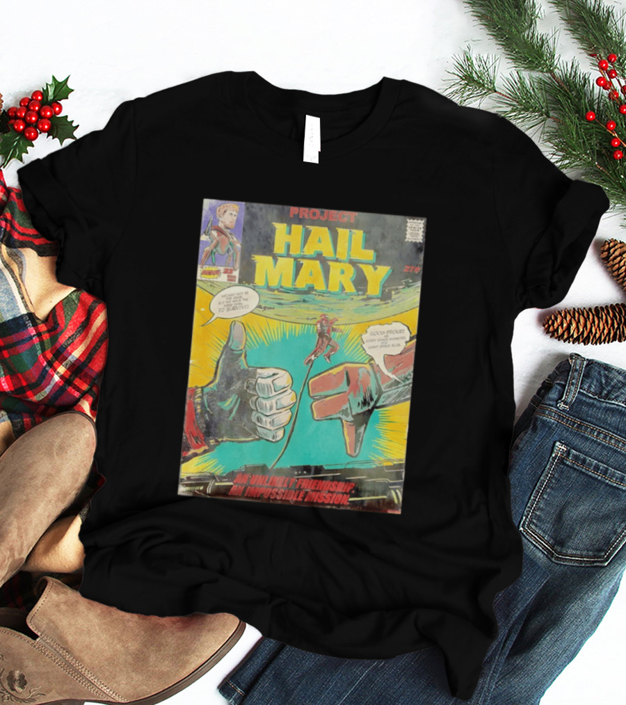 Project Hail Mary Comic Cover An Unlikely Friendship An Impossible Mission T-Shirt