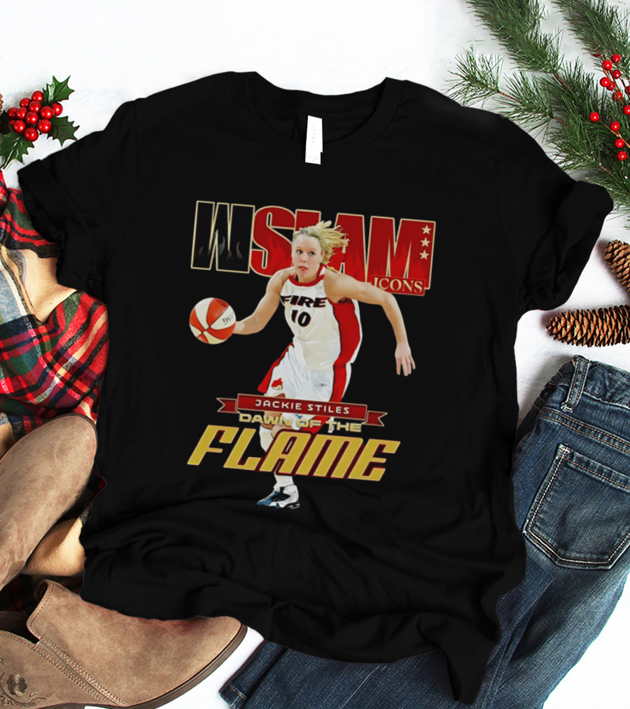 WSlam Icons Jackie Stiles Fire Dawn Of The Flame T-Shirt