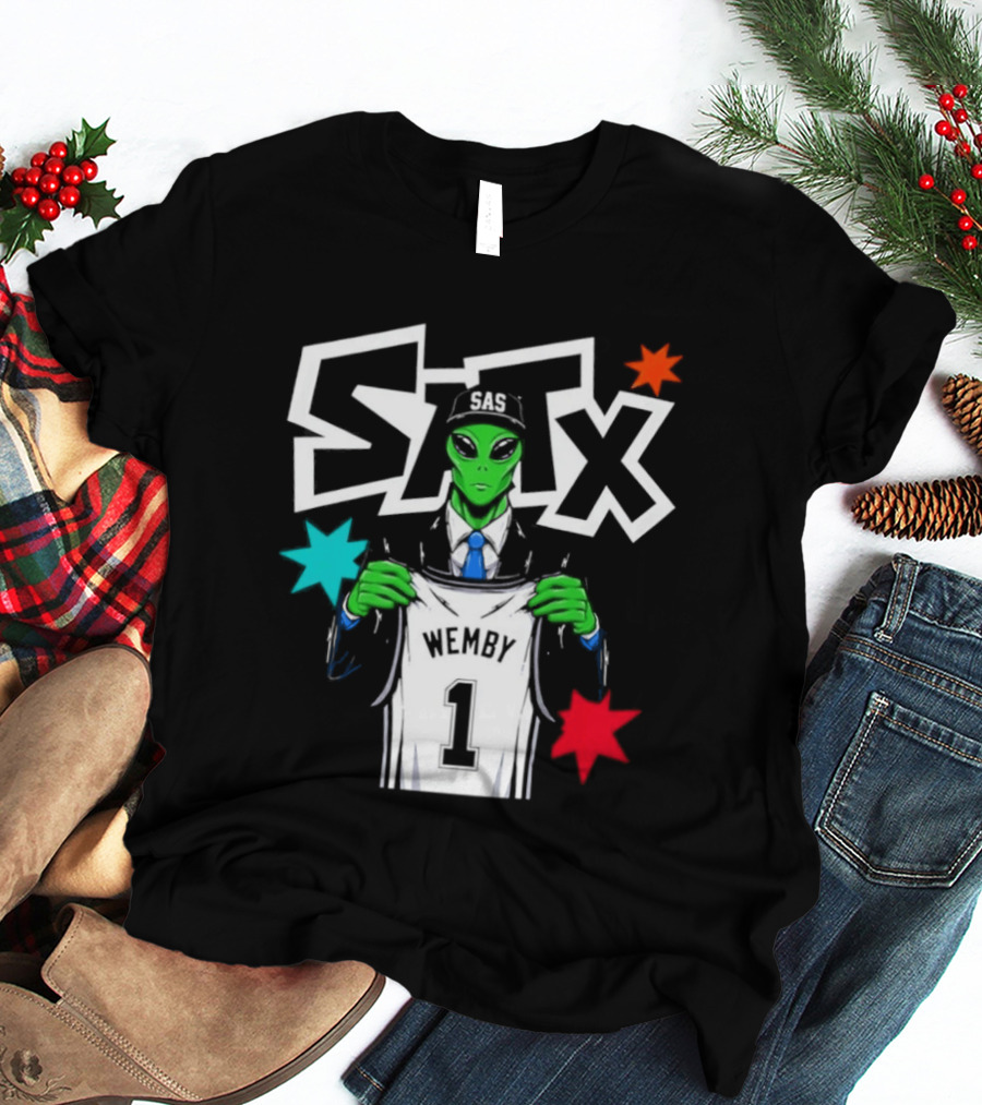 SATX SAS Wemby Alien Holding Wemby 1 Jersey T-Shirt
