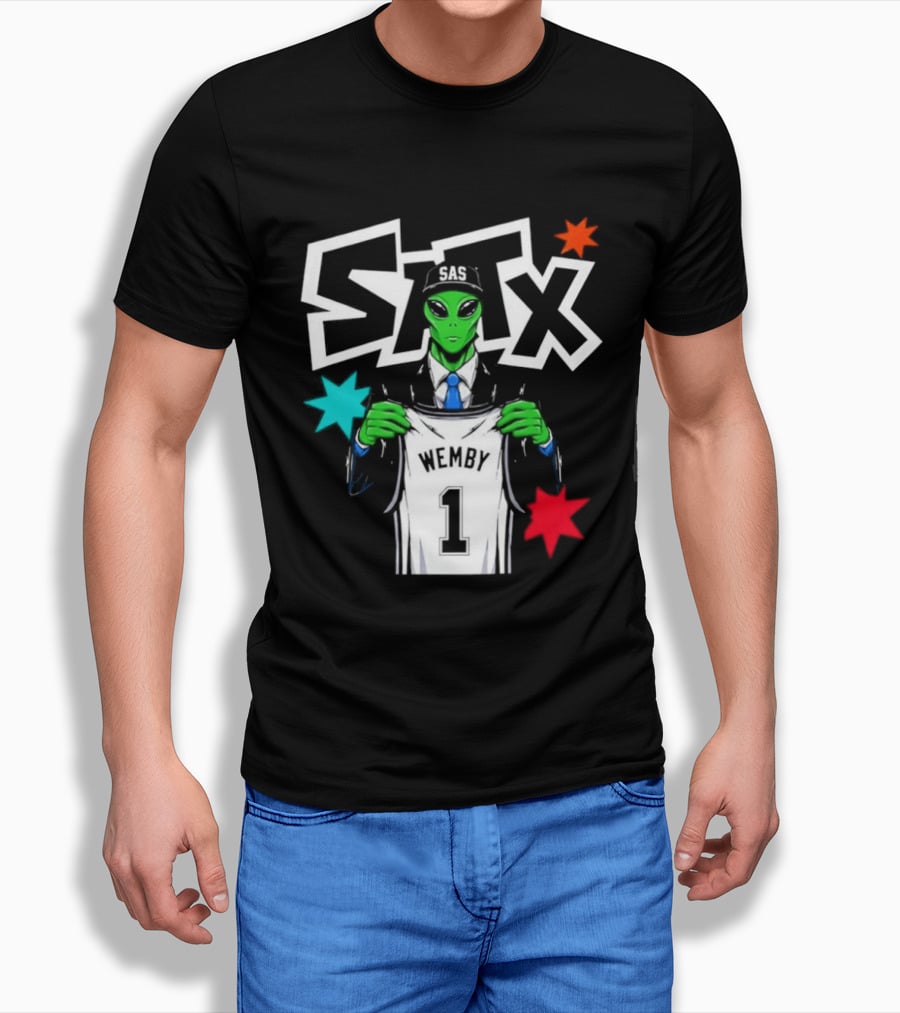 SATX SAS Wemby Alien Holding Wemby 1 Jersey T-Shirt