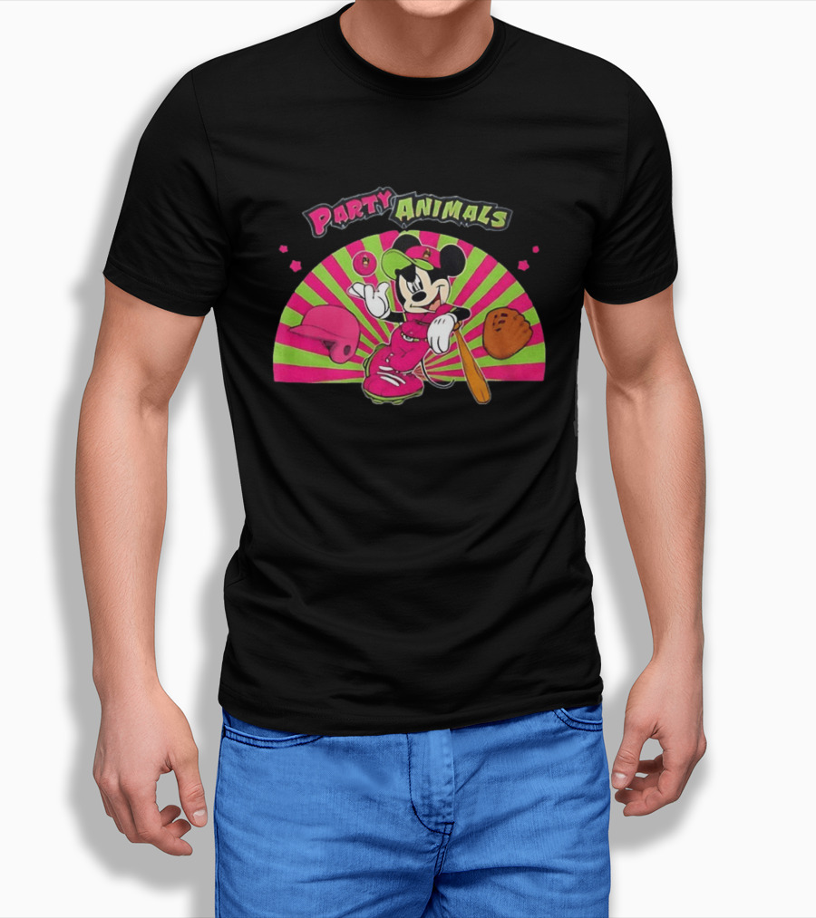 Savannah Party Animals Mickey Mouse Baseball Fun 2026 T-Shirt