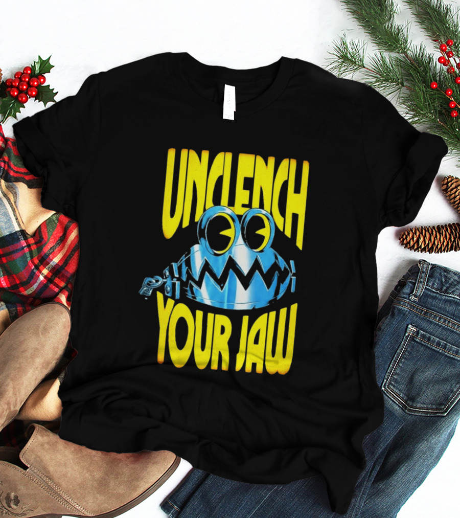 Unclench Your Jaw Blue Metal Trap Cartoon T-Shirt