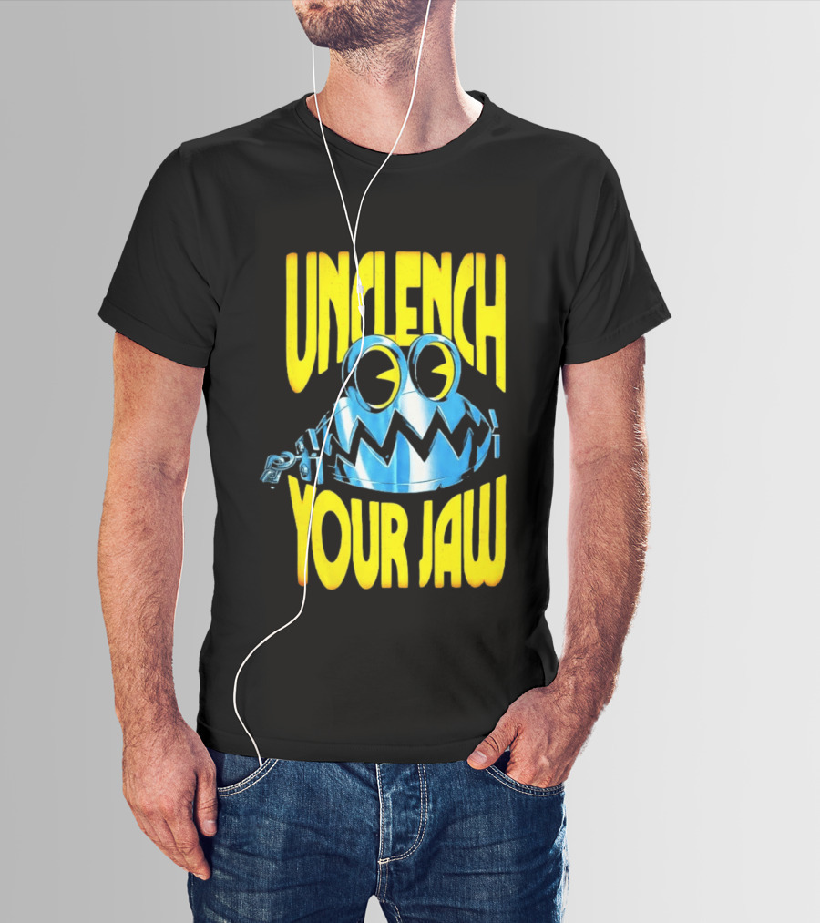 Unclench Your Jaw Blue Metal Trap Cartoon T-Shirt
