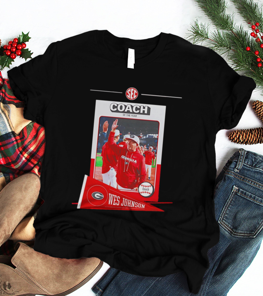 Georgia Bulldogs Wes Johnson SEC Coach Of The Year 2026 T-Shirt