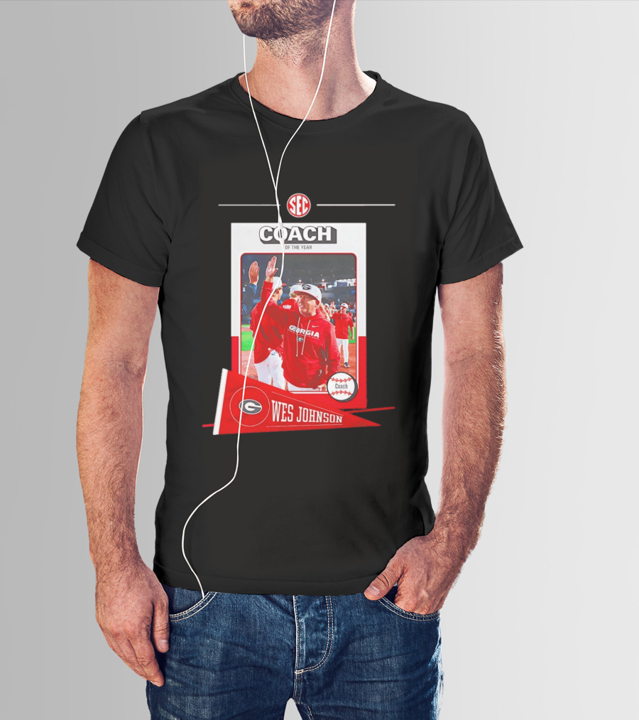 Georgia Bulldogs Wes Johnson SEC Coach Of The Year 2026 T-Shirt