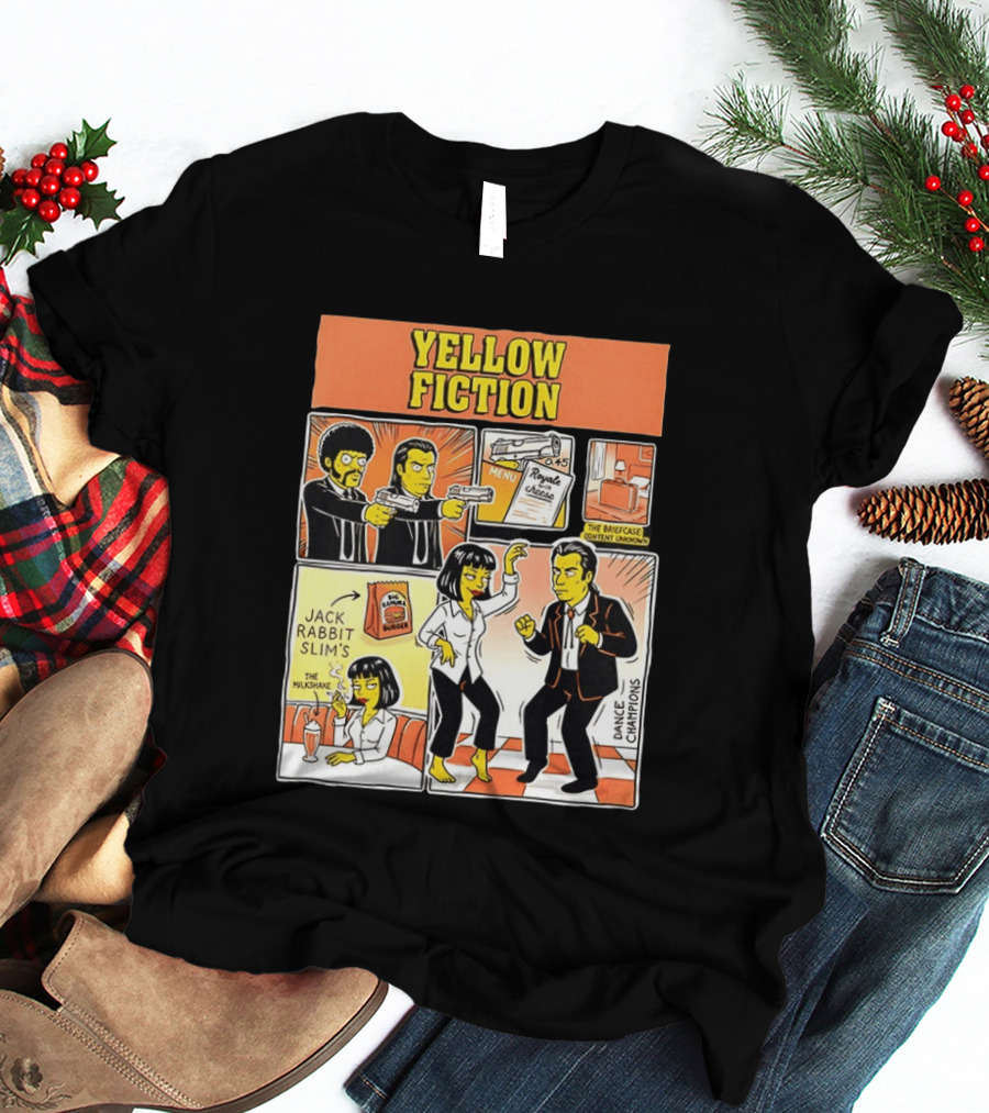 Yellow Fiction Royale Cheese Dance Champions Jack Rabbit Slim's T-Shirt